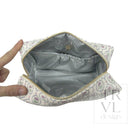 Luxe Cosmetic Bag Antibes Everyday With Navy Pinstripe Liner *New! Cosmetic Bags