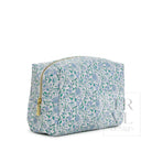 LUXE Everyday Cosmetic Bag - HAMPTONS with Chambray Pinstripe Liner - Cosmetic & Toiletry Bags