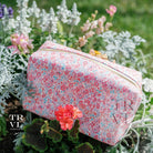 Luxe Cosmetic Bag Marseille Everyday With Pink Pinstripe Liner *New! Cosmetic Bags