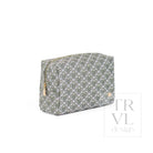 LUXE Everyday Cosmetic Bag - SURREY with Green Pinstripe Liner - Cosmetic & Toiletry Bags