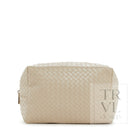 Luxe Everyday Cosmetic Bag - Woven Bisque *New! Bisque Cosmetic Bags