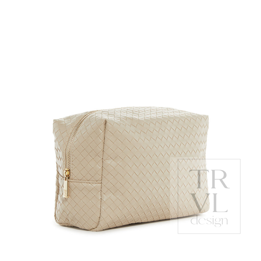 Luxe Everyday Cosmetic Bag - Woven Bisque *New! Cosmetic Bags
