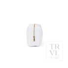 LUXE EVERYDAY Cosmetic Bag - WOVEN BLANC - Cosmetic & Toiletry Bags