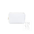 LUXE EVERYDAY Cosmetic Bag - WOVEN BLANC - Cosmetic & Toiletry Bags