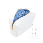 LUXE EVERYDAY Cosmetic Bag - WOVEN BLANC - Cosmetic & Toiletry Bags