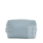 Luxe Everyday Cosmetic Bag - Woven Bleu *New! Bleu Cosmetic Bags