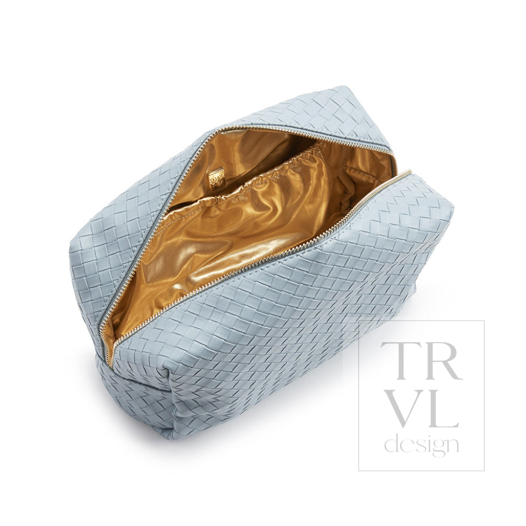 Luxe Everyday Cosmetic Bag - Woven Bleu *New! Cosmetic Bags