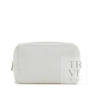 Luxe Bridal Everyday Cosmetic Bag - Woven White *New! White Cosmetic Bags