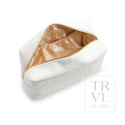 Luxe Bridal Everyday Cosmetic Bag - Woven White *New! Cosmetic Bags