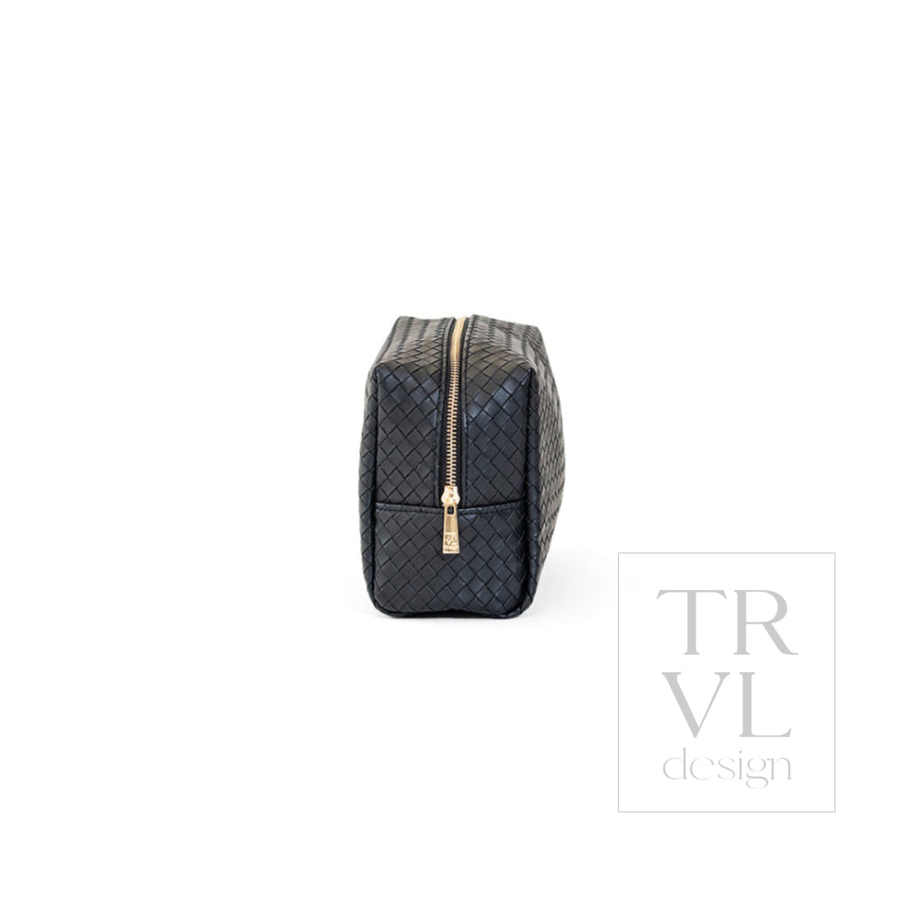 LUXE EVERYDAY Cosmetic Bag - WOVEN JET - Cosmetic & Toiletry Bags