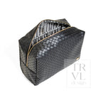 LUXE EVERYDAY Cosmetic Bag - WOVEN JET - Cosmetic & Toiletry Bags