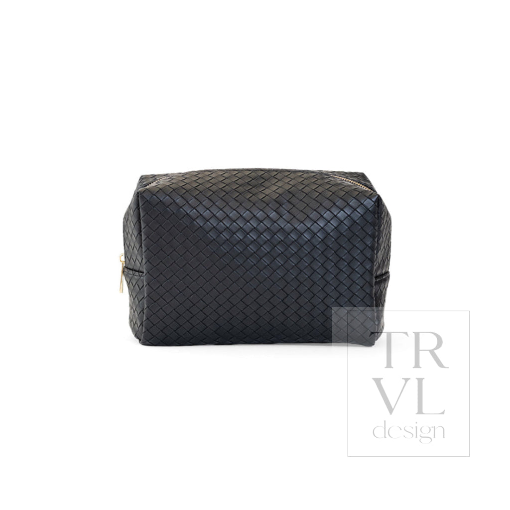 LUXE EVERYDAY Cosmetic Bag - WOVEN JET - Cosmetic & Toiletry Bags