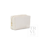LUXE EVERYDAY Cosmetic Bag - WOVEN SAND - Cosmetic & Toiletry Bags