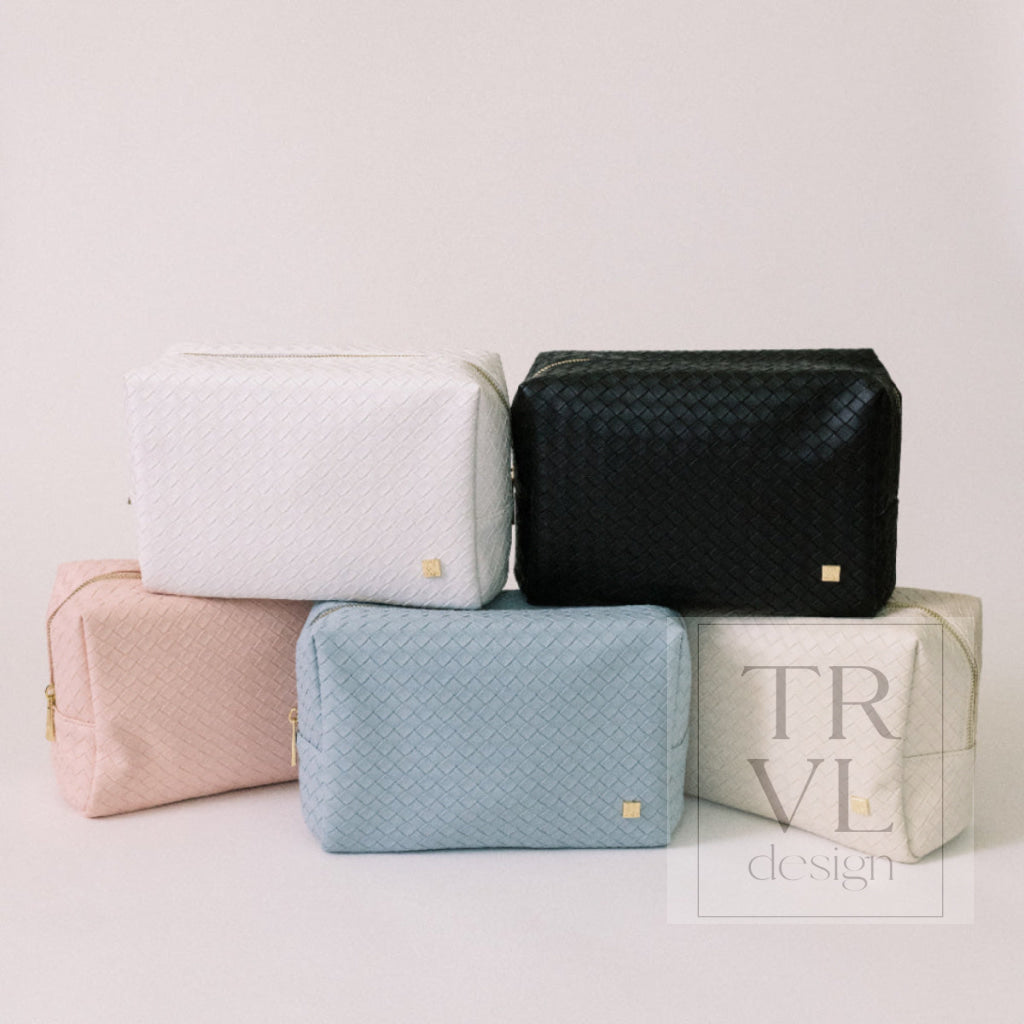 LUXE EVERYDAY Cosmetic Bag - WOVEN SHELL - Cosmetic & Toiletry Bags
