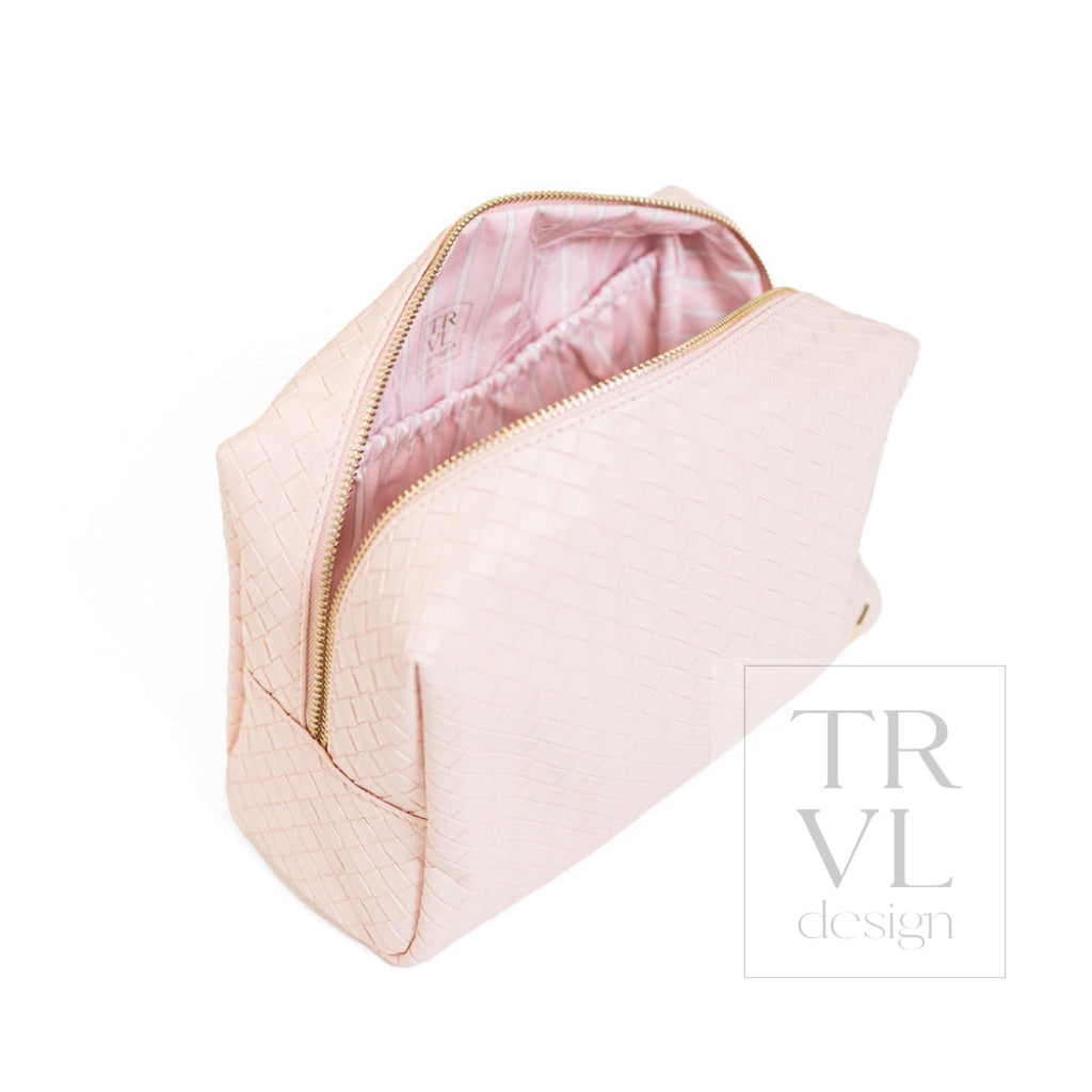 LUXE EVERYDAY Cosmetic Bag - WOVEN SHELL - Cosmetic & Toiletry Bags