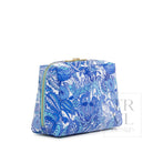 Luxe Gloss Double Zip Lg - Blue Paisley Cosmetic & Toiletry Bags