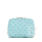 Luxe Gloss Double Zip Med - Trellis Aqua Cosmetic & Toiletry Bags