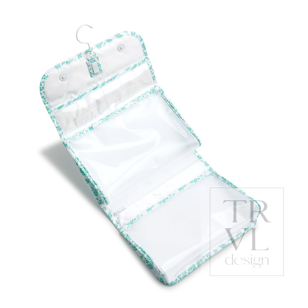 Luxe Gloss Hanging Toiletry Case - All Heart Kelly Green Cosmetic & Bags