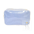 LUXE GLOSS OVERLAY XL GLAM + GO GLAM COASTAL SET - SURF STRIPE (Dark Blue) - Cosmetic & Toiletry Bags