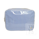 LUXE GLOSS OVERLAY XL GLAM + GO GLAM COASTAL SET - SURF STRIPE (Dark Blue) - Cosmetic & Toiletry Bags