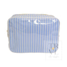 LUXE GLOSS OVERLAY XL GLAM + GO GLAM COASTAL SET - SURF STRIPE (Dark Blue) - Cosmetic & Toiletry Bags