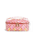 Luxe Gloss Top Handle - Red Coral Cosmetic & Toiletry Bags