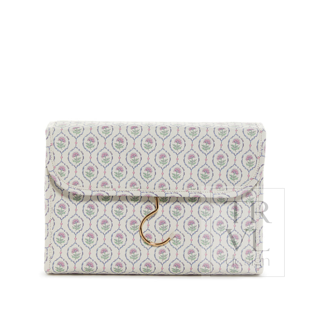 Luxe Hanging Toiletry Antibes With Navy Pinstripe Liner *New!