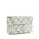 Luxe Hanging Toiletry Case Provence With Green Pinstripe Liner Provence