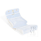 LUXE Hanging Toiletry Case - WOVEN BLANC - Cosmetic & Toiletry Bags