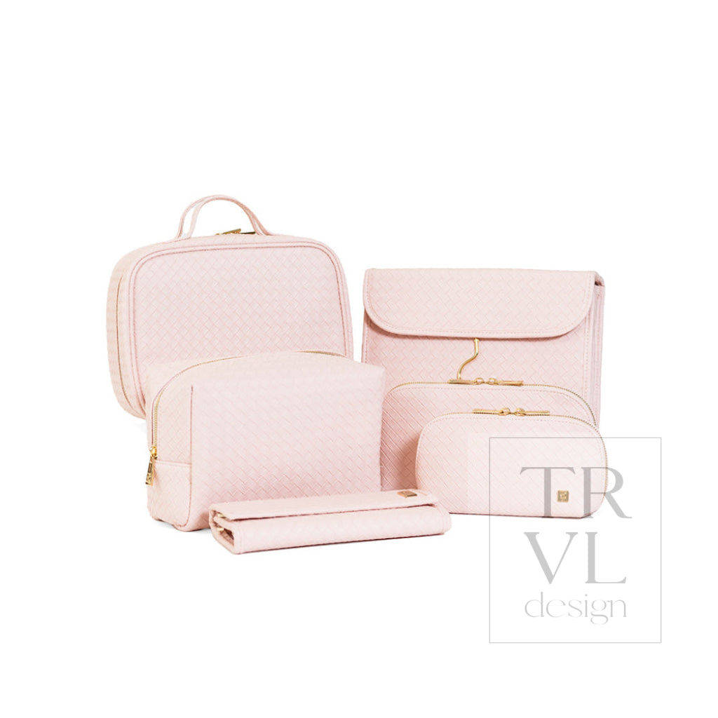 LUXE Hanging Toiletry Case - WOVEN SHELL - Cosmetic & Toiletry Bags
