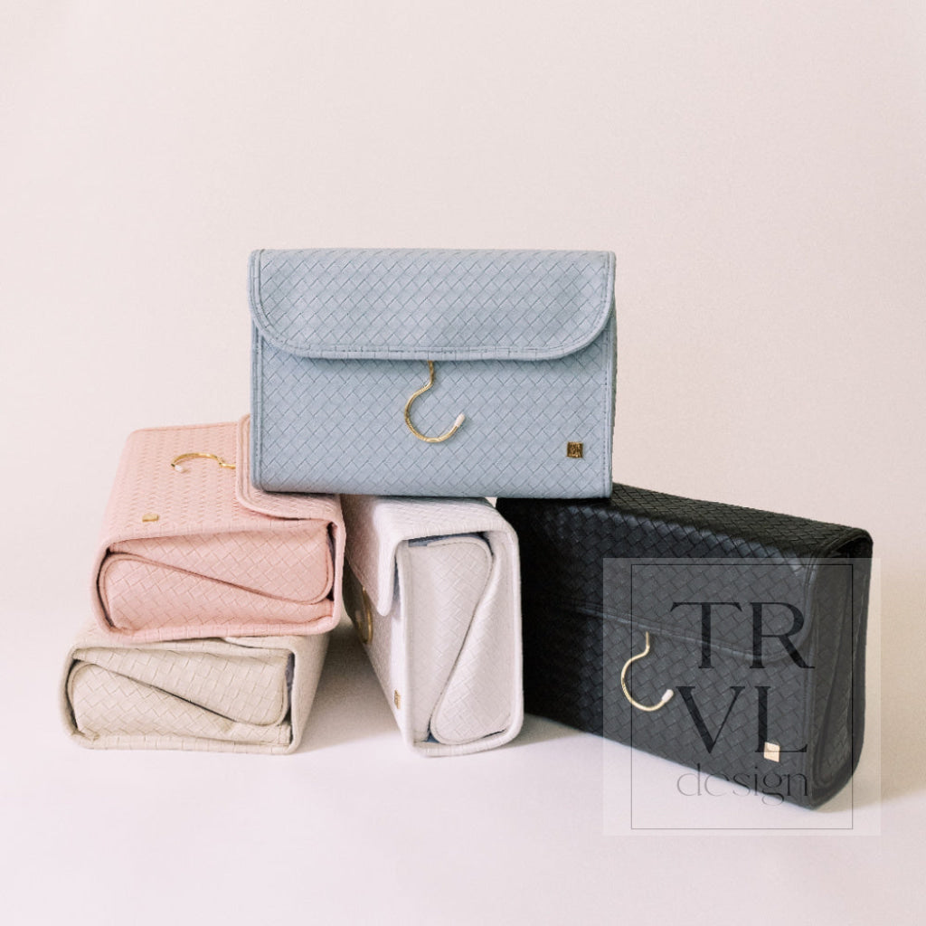 LUXE Hanging Toiletry Case - WOVEN SHELL - Cosmetic & Toiletry Bags