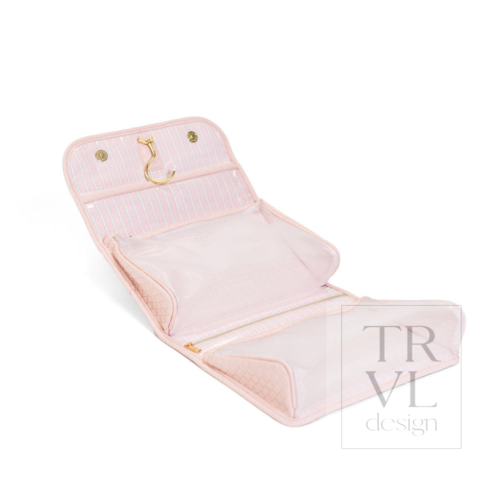 LUXE Hanging Toiletry Case - WOVEN SHELL - Cosmetic & Toiletry Bags
