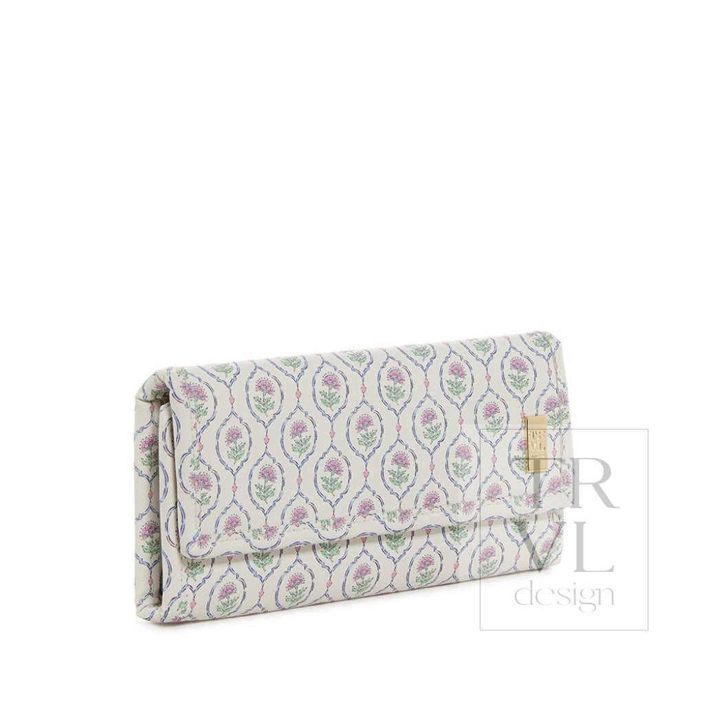 Luxe Jewelry Wallet - Antibes With Navy Pinstripe Liner *New!