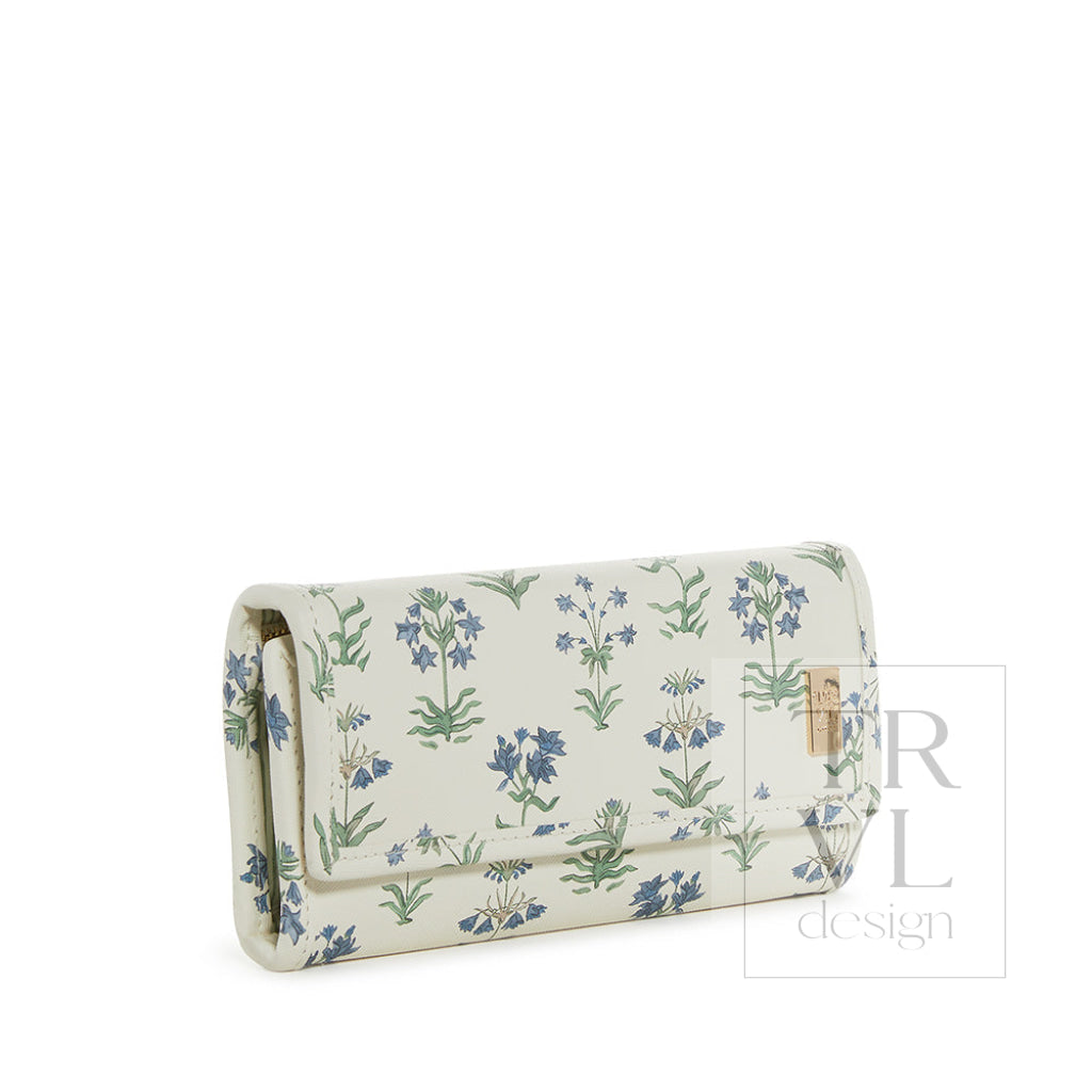 Luxe Jewelry Wallet - Provence With Green Pinstripe Liner