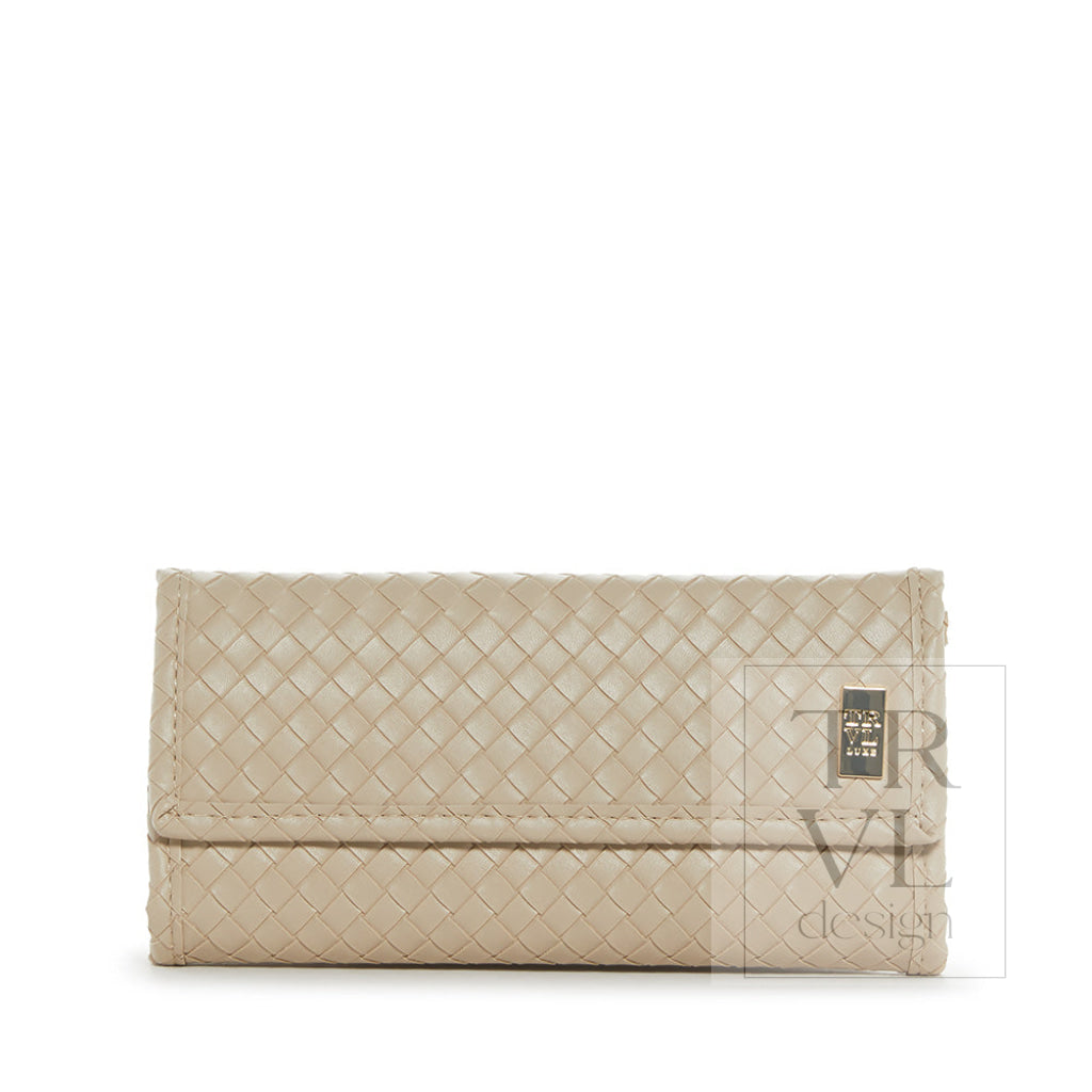 Luxe Jewelry Wallet - Woven Bisque Bisque