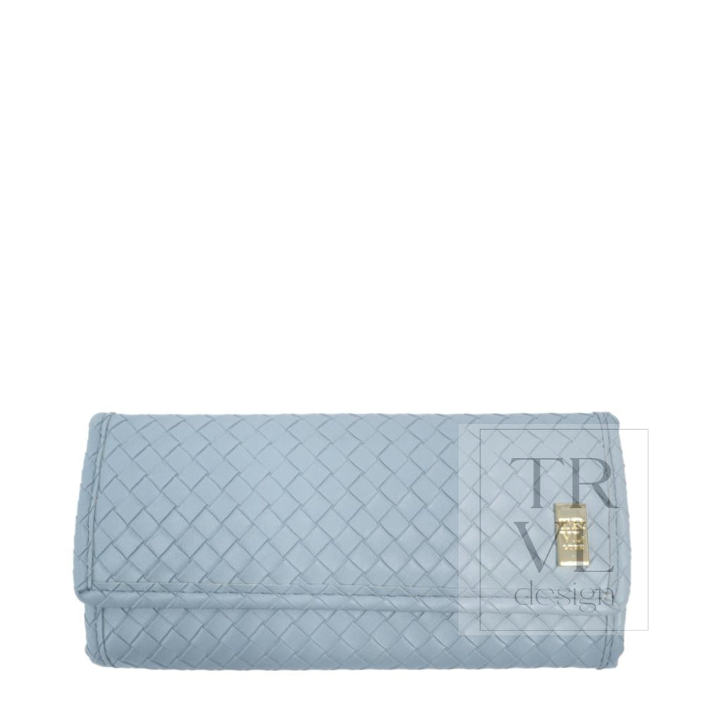LUXE JEWELRY WALLET - WOVEN BLEU - Jewelry Holders