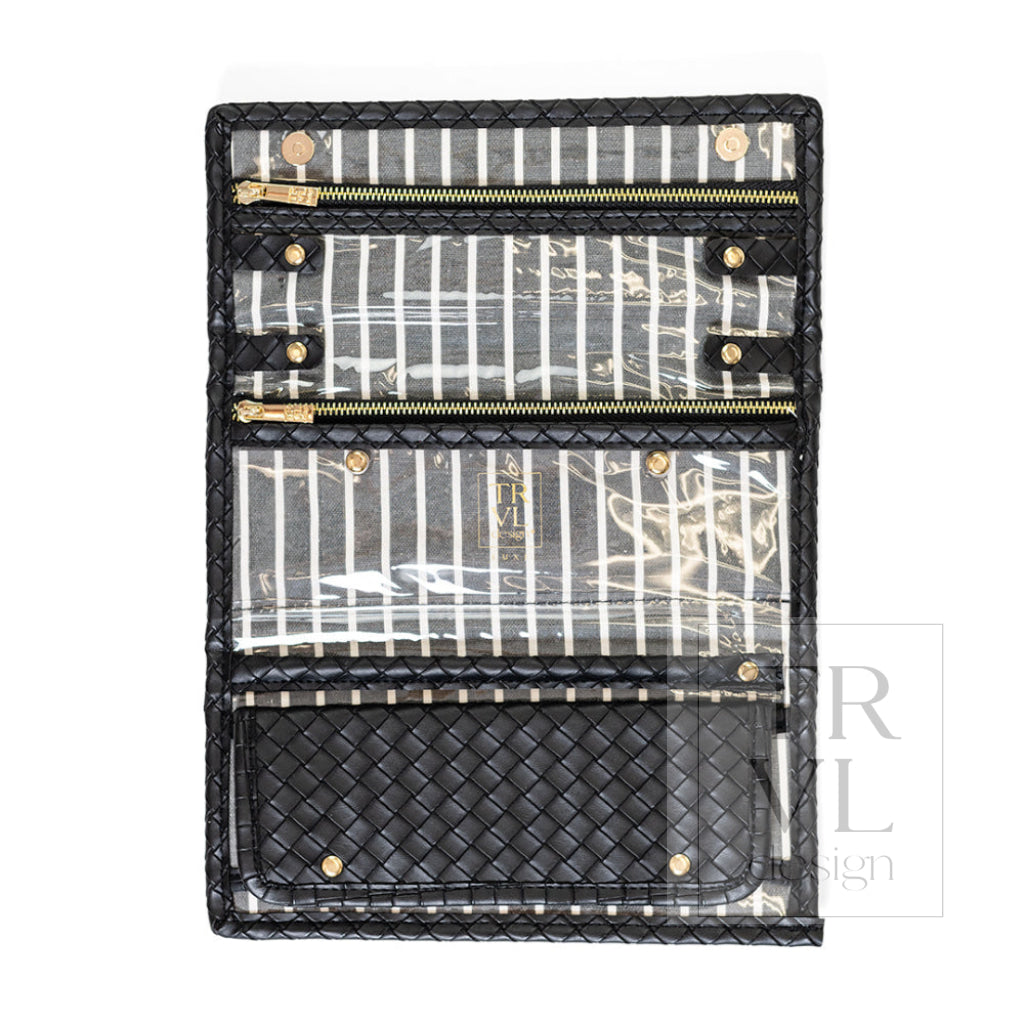 LUXE JEWELRY WALLET - WOVEN JET - Jewelry Holders