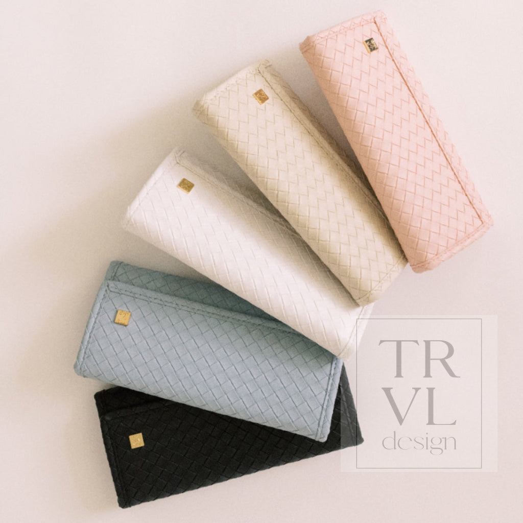 LUXE JEWELRY WALLET - WOVEN SHELL - Jewelry Holders
