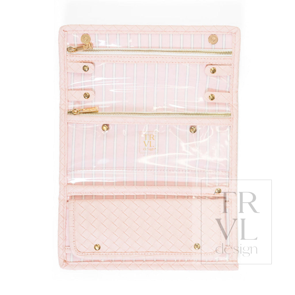 LUXE JEWELRY WALLET - WOVEN SHELL - Jewelry Holders