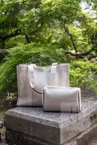 Luxe Linen Xl Runaround Tote - Sand-Coco *New! In Stock