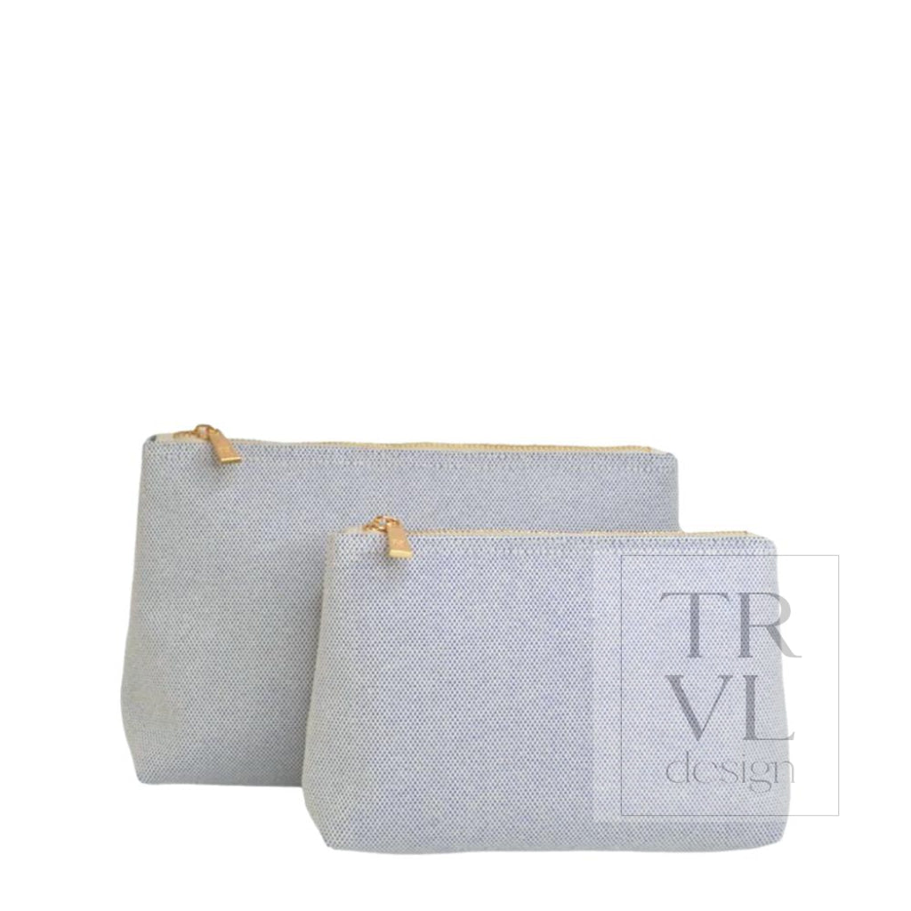 LUXE LINEN DUO SET - ADMIRAL - Cosmetic & Toiletry Bags