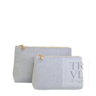 LUXE LINEN DUO SET - ADMIRAL - Cosmetic & Toiletry Bags