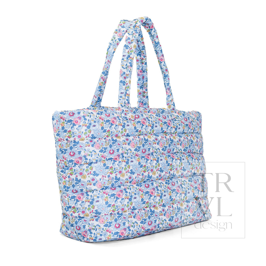 LUXE PUFFER TOTE BAG - BRIDGEHAMPTON FLORAL - Tote Bags