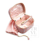 Luxe Marseille Train 2 - Cosmetic Bag With Pink Pinstripe Liner *New!