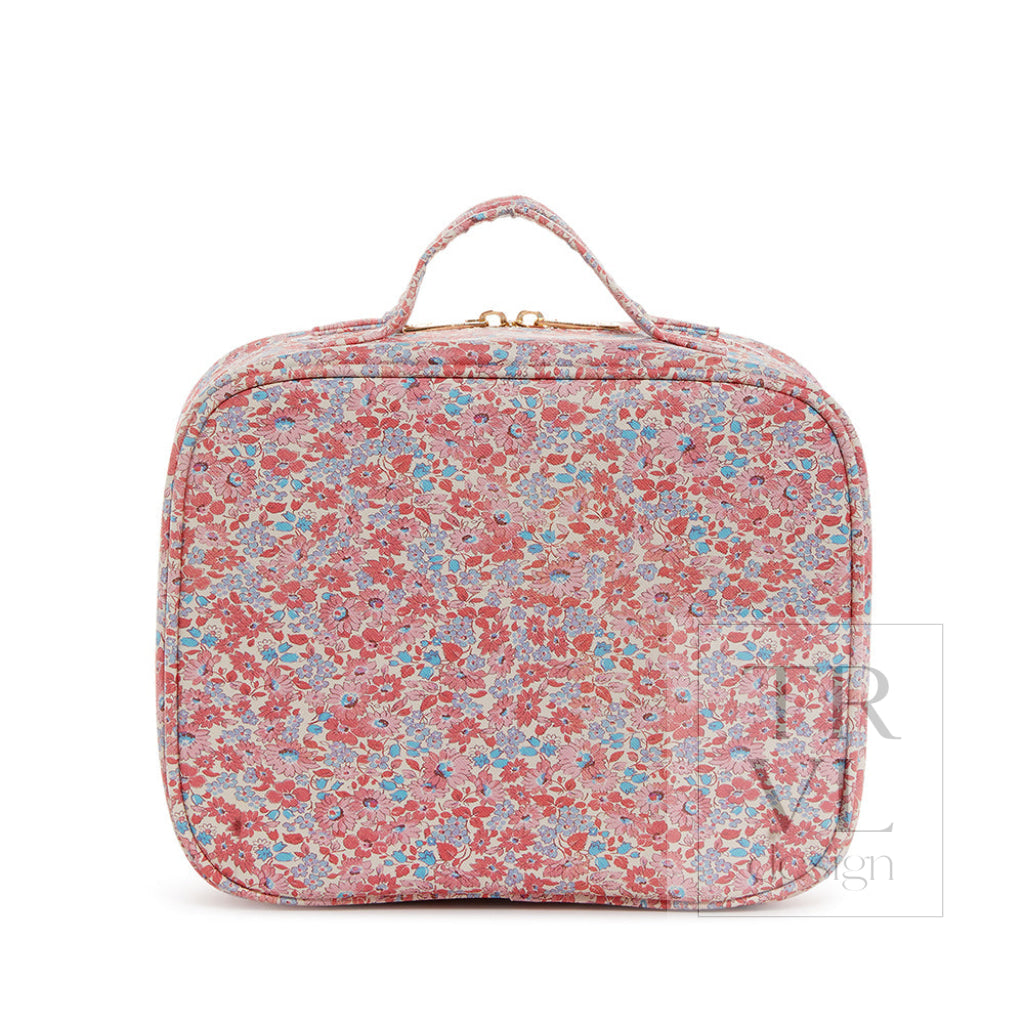Luxe Trvl2 Cosmetic Toiletry Case - Marseille With Pink Pinstripe Liner* New!