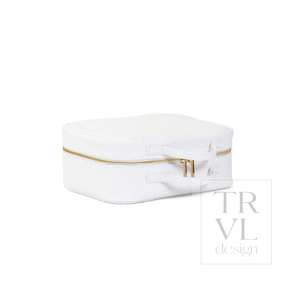 LUXE TRVL2 Cosmetic Toiletry Case - WOVEN BLANC - Cosmetic & Toiletry Bags