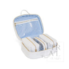 LUXE TRVL2 Cosmetic Toiletry Case - WOVEN BLANC - Cosmetic & Toiletry Bags