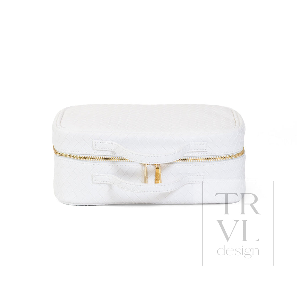 LUXE TRVL2 Cosmetic Toiletry Case - WOVEN BLANC - Cosmetic & Toiletry Bags