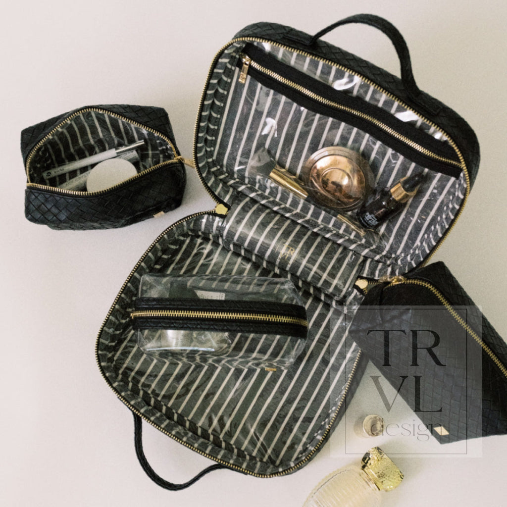 LUXE TRVL2 Cosmetic Toiletry Case - WOVEN JET - Cosmetic & Toiletry Bags