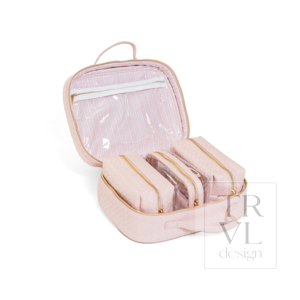 LUXE TRVL2 Cosmetic Toiletry Case - WOVEN SHELL - Cosmetic & Toiletry Bags